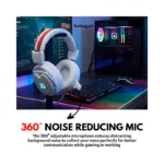 FunBug Gaming Headset Headphone with Noise Cancelling Microphone ~ Over the Ear White Gaming Headphones with Stereo Sound & Bass for Pubg Mobile PC Laptop Computer PlayStation4 Xbox PS4 PS5 Nintendo Switch, MAC OS ~ By FunBug - Image 2